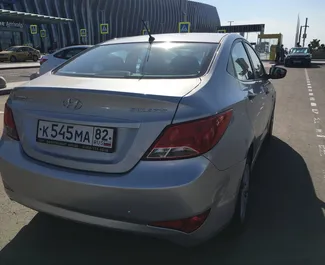 Mietwagen Hyundai Solaris 2015 auf der Krim, mit Benzin-Kraftstoff und 123 PS ➤ Ab 2000 RUB pro Tag.