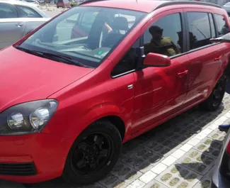 Frontansicht eines Mietwagens Opel Zafira in Burgas, Bulgarien ✓ Auto Nr.1661. ✓ Automatisch TM ✓ 0 Bewertungen.