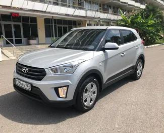 Frontansicht eines Mietwagens Hyundai Creta in Adler, Russland ✓ Auto Nr.1930. ✓ Automatisch TM ✓ 0 Bewertungen.