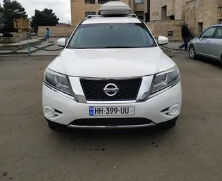 Vermietung Nissan Pathfinder. Komfort, Premium, SUV, Crossover Fahrzeug zur Miete in Georgien ✓ Kaution Einzahlung von 150 GEL ✓ Versicherungsoptionen KFZ-HV, VKV Komplett, Insassen, Diebstahlschutz, Ausland.