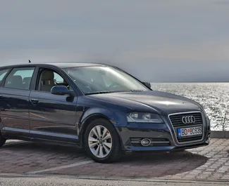 Frontansicht eines Mietwagens Audi A3 in Budva, Montenegro ✓ Auto Nr.1033. ✓ Automatisch TM ✓ 24 Bewertungen.