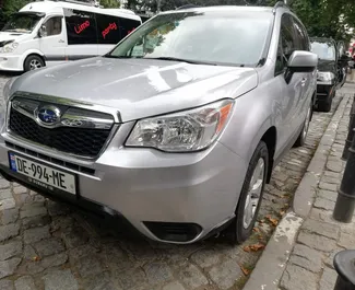 Frontansicht eines Mietwagens Subaru Forester in Tiflis, Georgien ✓ Auto Nr.2259. ✓ Automatisch TM ✓ 0 Bewertungen.