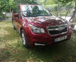 Frontansicht eines Mietwagens Subaru Forester in Tiflis, Georgien ✓ Auto Nr.2262. ✓ Automatisch TM ✓ 0 Bewertungen.