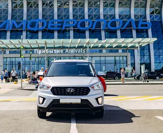 Frontansicht eines Mietwagens Hyundai Creta am Flughafen Simferopol, Krim ✓ Auto Nr.2643. ✓ Automatisch TM ✓ 0 Bewertungen.