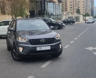 Frontansicht eines Mietwagens Hyundai Creta in Baku, Aserbaidschan ✓ Auto Nr.3494. ✓ Automatisch TM ✓ 0 Bewertungen.