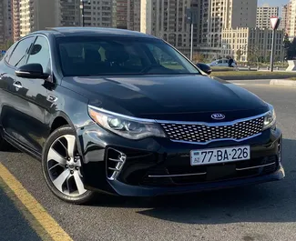 Frontansicht eines Mietwagens Kia Optima in Baku, Aserbaidschan ✓ Auto Nr.3571. ✓ Automatisch TM ✓ 1 Bewertungen.