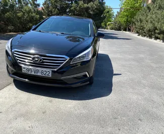Frontansicht eines Mietwagens Hyundai Sonata in Baku, Aserbaidschan ✓ Auto Nr.3573. ✓ Automatisch TM ✓ 0 Bewertungen.