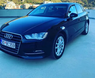 Frontansicht eines Mietwagens Audi A3 in Rafailovici, Montenegro ✓ Auto Nr.3469. ✓ Automatisch TM ✓ 2 Bewertungen.