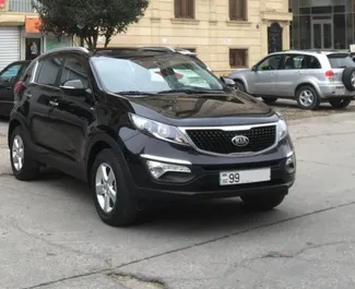 Frontansicht eines Mietwagens Kia Sportage in Baku, Aserbaidschan ✓ Auto Nr.3497. ✓ Automatisch TM ✓ 3 Bewertungen.