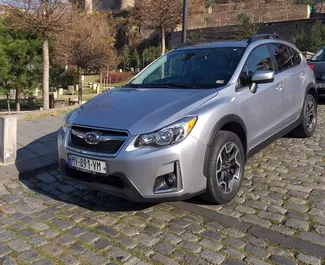 Frontansicht eines Mietwagens Subaru Crosstrek in Tiflis, Georgien ✓ Auto Nr.3674. ✓ Automatisch TM ✓ 1 Bewertungen.