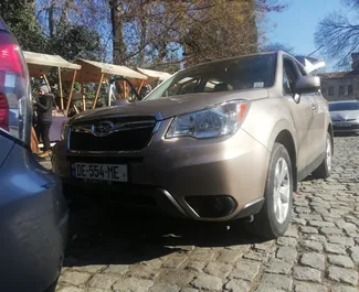 Frontansicht eines Mietwagens Subaru Forester in Tiflis, Georgien ✓ Auto Nr.3854. ✓ Automatisch TM ✓ 0 Bewertungen.