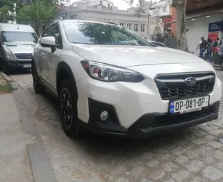 Frontansicht eines Mietwagens Subaru Crosstrek in Tiflis, Georgien ✓ Auto Nr.4160. ✓ Automatisch TM ✓ 1 Bewertungen.