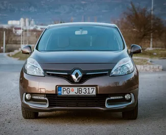 Frontansicht eines Mietwagens Renault Scenic in Podgorica, Montenegro ✓ Auto Nr.4599. ✓ Schaltgetriebe TM ✓ 1 Bewertungen.