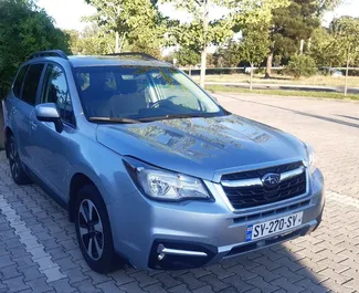 Frontansicht eines Mietwagens Subaru Forester in Tiflis, Georgien ✓ Auto Nr.4448. ✓ Automatisch TM ✓ 0 Bewertungen.