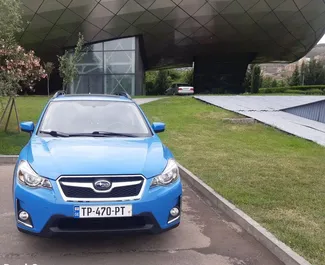 Frontansicht eines Mietwagens Subaru Crosstrek in Tiflis, Georgien ✓ Auto Nr.4449. ✓ Automatisch TM ✓ 0 Bewertungen.