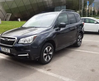 Vermietung Subaru Forester. Komfort, SUV, Crossover Fahrzeug zur Miete in Georgien ✓ Kaution Einzahlung von 150 GEL ✓ Versicherungsoptionen KFZ-HV, TKV, VKV Plus, Insassen, Diebstahlschutz.