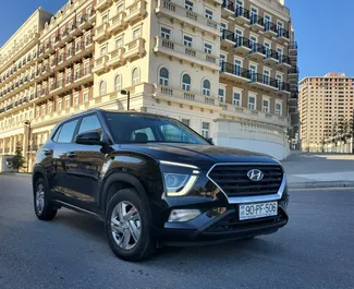 Frontansicht eines Mietwagens Hyundai Creta am Flughafen Baku, Aserbaidschan ✓ Auto Nr.5219. ✓ Automatisch TM ✓ 0 Bewertungen.