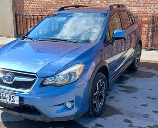 Frontansicht eines Mietwagens Subaru Crosstrek in Tiflis, Georgien ✓ Auto Nr.5730. ✓ Automatisch TM ✓ 2 Bewertungen.