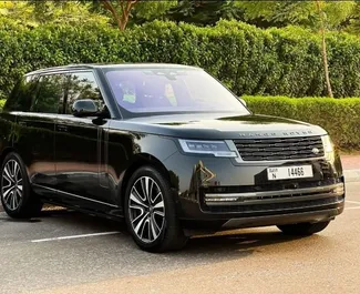 Vermietung Range Rover Vogue. Luxus, SUV, Crossover Fahrzeug zur Miete in VAE ✓ Kaution Einzahlung von 5000 AED ✓ Versicherungsoptionen KFZ-HV.