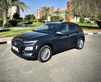 Frontansicht eines Mietwagens Hyundai Kona in Dubai, VAE ✓ Auto Nr.5740. ✓ Automatisch TM ✓ 1 Bewertungen.