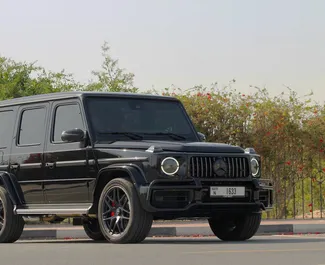 Vermietung Mercedes-Benz G63 AMG. Premium, Luxus, SUV Fahrzeug zur Miete in VAE ✓ Kaution Einzahlung von 3000 AED ✓ Versicherungsoptionen KFZ-HV, TKV.