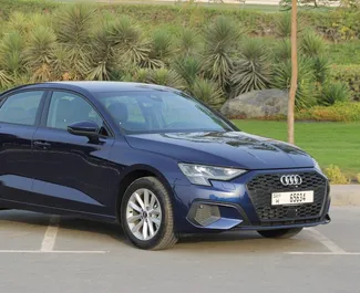 Mietwagen Audi A3 Sedan 2023 in VAE, mit Benzin-Kraftstoff und 225 PS ➤ Ab 250 AED pro Tag.