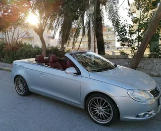 Frontansicht eines Mietwagens Volkswagen Eos auf Rhodos, Griechenland ✓ Auto Nr.5818. ✓ Schaltgetriebe TM ✓ 1 Bewertungen.