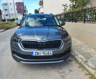 Frontansicht eines Mietwagens Skoda Kodiaq am Flughafen Athen, Griechenland ✓ Auto Nr.6316. ✓ Automatisch TM ✓ 0 Bewertungen.