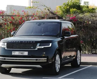 Frontansicht eines Mietwagens Land Rover Range Rover in Dubai, VAE ✓ Auto Nr.6643. ✓ Automatisch TM ✓ 0 Bewertungen.