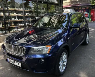 Frontansicht eines Mietwagens BMW X3 in Tiflis, Georgien ✓ Auto Nr.6845. ✓ Automatisch TM ✓ 3 Bewertungen.