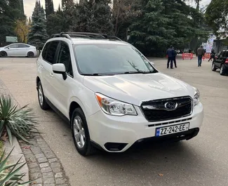 Frontansicht eines Mietwagens Subaru Forester in Tiflis, Georgien ✓ Auto Nr.6716. ✓ Automatisch TM ✓ 2 Bewertungen.