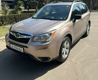 Frontansicht eines Mietwagens Subaru Forester in Tiflis, Georgien ✓ Auto Nr.6718. ✓ Automatisch TM ✓ 1 Bewertungen.