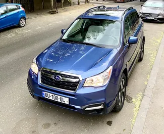 Frontansicht eines Mietwagens Subaru Forester in Tiflis, Georgien ✓ Auto Nr.7166. ✓ Automatisch TM ✓ 2 Bewertungen.