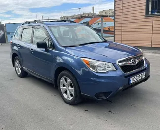 Frontansicht eines Mietwagens Subaru Forester in Tiflis, Georgien ✓ Auto Nr.7315. ✓ Automatisch TM ✓ 0 Bewertungen.