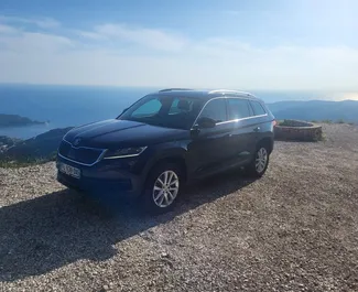 Frontansicht eines Mietwagens Skoda Kodiaq in Budva, Montenegro ✓ Auto Nr.7189. ✓ Automatisch TM ✓ 0 Bewertungen.