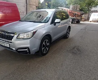 Frontansicht eines Mietwagens Subaru Forester in Tiflis, Georgien ✓ Auto Nr.7272. ✓ Automatisch TM ✓ 1 Bewertungen.