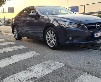 Frontansicht eines Mietwagens Mazda 6 in Tirana, Albanien ✓ Auto Nr.7062. ✓ Automatisch TM ✓ 1 Bewertungen.