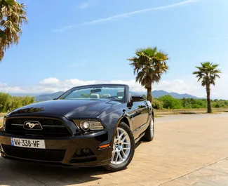 Frontansicht eines Mietwagens Ford Mustang Cabrio in Batumi, Georgien ✓ Auto Nr.7577. ✓ Automatisch TM ✓ 0 Bewertungen.