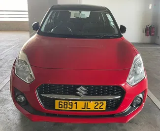 Frontansicht eines Mietwagens Suzuki Swift auf Mauritius, Mauritius ✓ Auto Nr.7462. ✓ Automatisch TM ✓ 1 Bewertungen.