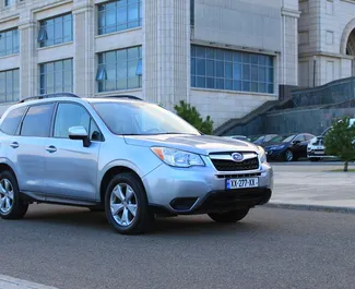 Frontansicht eines Mietwagens Subaru Forester in Tiflis, Georgien ✓ Auto Nr.7757. ✓ Automatisch TM ✓ 0 Bewertungen.