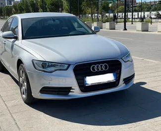 Frontansicht eines Mietwagens Audi A6 in Tirana, Albanien ✓ Auto Nr.7854. ✓ Automatisch TM ✓ 0 Bewertungen.