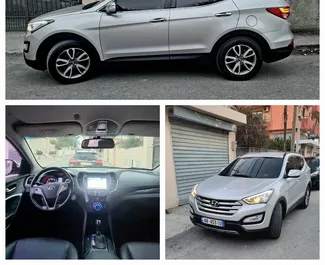 Frontansicht eines Mietwagens Hyundai Santa Fe in Tirana, Albanien ✓ Auto Nr.8038. ✓ Automatisch TM ✓ 0 Bewertungen.