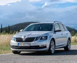 Frontansicht eines Mietwagens Skoda Octavia Combi in Podgorica, Montenegro ✓ Auto Nr.4707. ✓ Automatisch TM ✓ 5 Bewertungen.