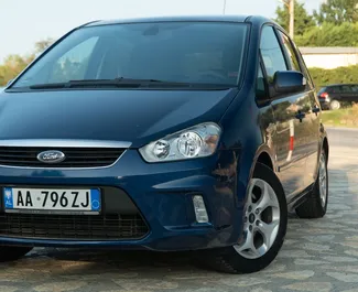 Frontansicht eines Mietwagens Ford C-Max in Durres, Albanien ✓ Auto Nr.8211. ✓ Automatisch TM ✓ 0 Bewertungen.