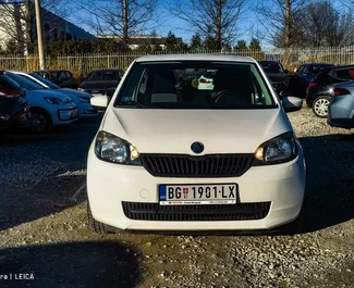 Autovermietung Skoda Citigo Nr.8445 Schaltgetriebe am Belgrader Flughafen, ausgestattet mit einem 1,0L Motor ➤ Von Suzana in Serbien.