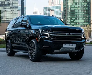 Vermietung Chevrolet Tahoe. Komfort, Premium, SUV Fahrzeug zur Miete in VAE ✓ Kaution Einzahlung von 3000 AED ✓ Versicherungsoptionen KFZ-HV.