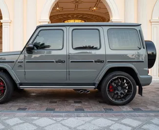 Vermietung Mercedes-Benz G63 AMG. Premium, Luxus, SUV Fahrzeug zur Miete in VAE ✓ Kaution Einzahlung von 5000 AED ✓ Versicherungsoptionen KFZ-HV.