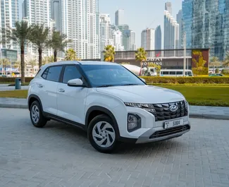 Frontansicht eines Mietwagens Hyundai Creta in Dubai, VAE ✓ Auto Nr.8723. ✓ Automatisch TM ✓ 0 Bewertungen.