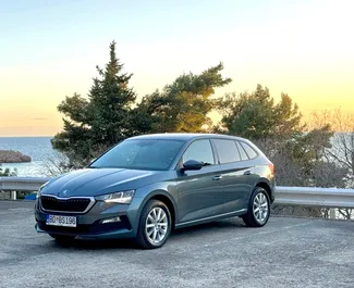 Frontansicht eines Mietwagens Skoda Scala in Budva, Montenegro ✓ Auto Nr.9397. ✓ Automatisch TM ✓ 0 Bewertungen.