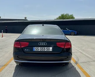 Vermietung Audi A8 L. Premium, Luxus Fahrzeug zur Miete in Georgien ✓ Kaution Keine Kaution ✓ Versicherungsoptionen KFZ-HV, TKV, VKV Plus, VKV Komplett, Insassen.